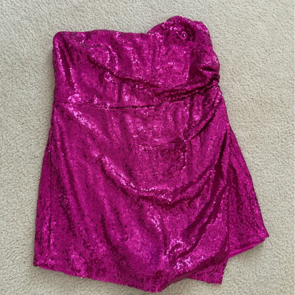 Fuchsia Sequin Romper